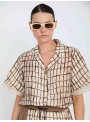 Camisa estampada cuadros