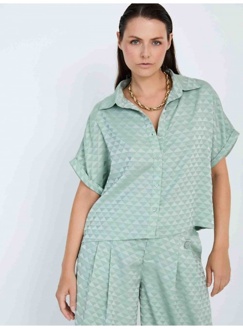 Camisa jacquard geométrico