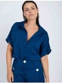 Camisa jacquard geométrico
