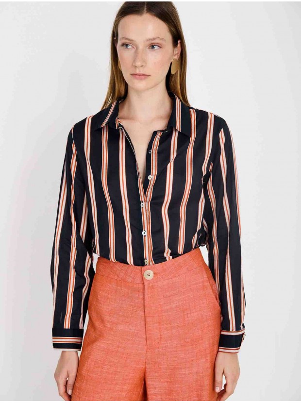 Camisa algodón rayas
