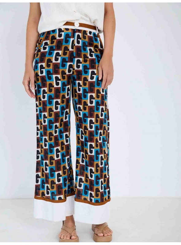 Pantalón estampado retro