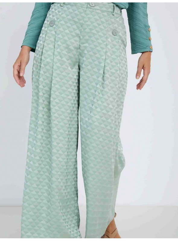 Pantalón jacquard geométrico