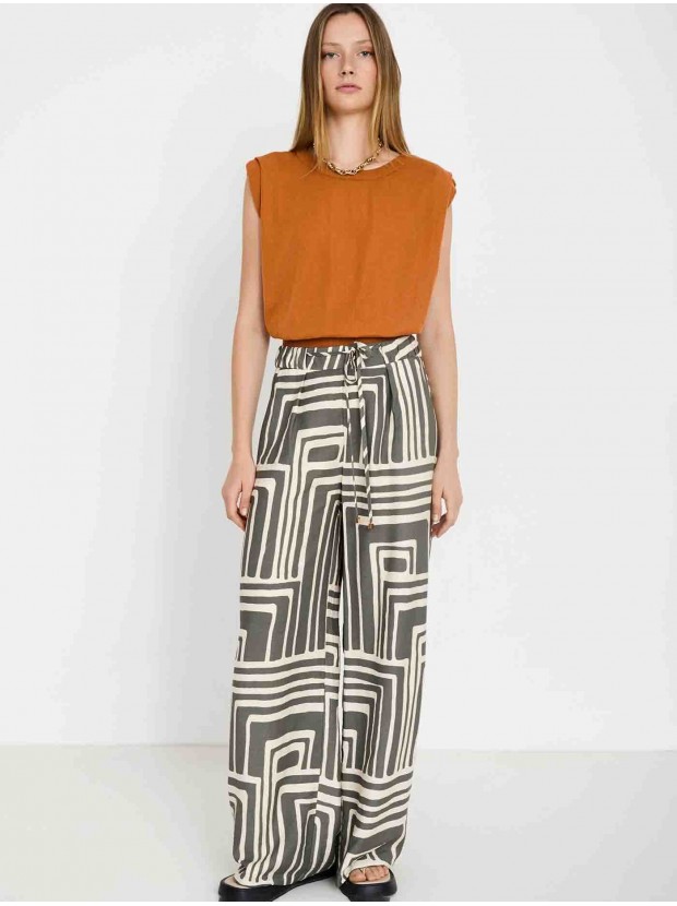 Pantalón estampado gráfico