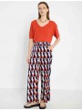 Pantalón satinado estampado