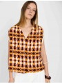 Blusa cinta metalizada