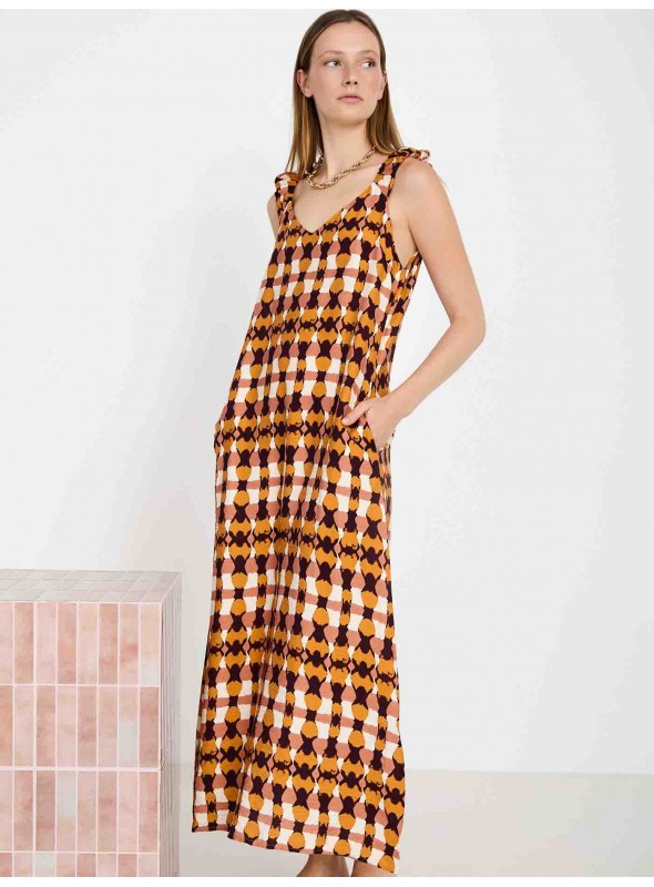 Vestido midi estampado