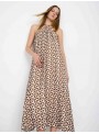 Vestido estampado halter