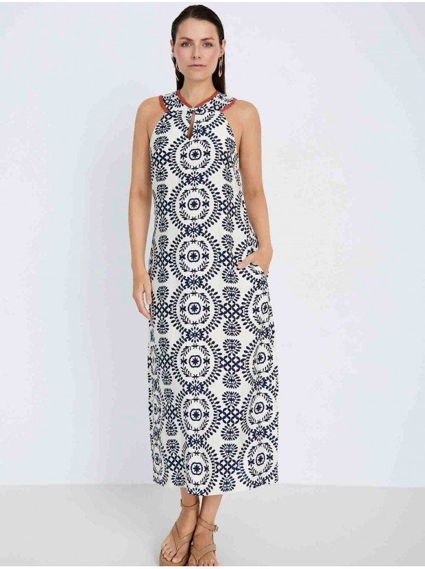 Vestido estampado étnico