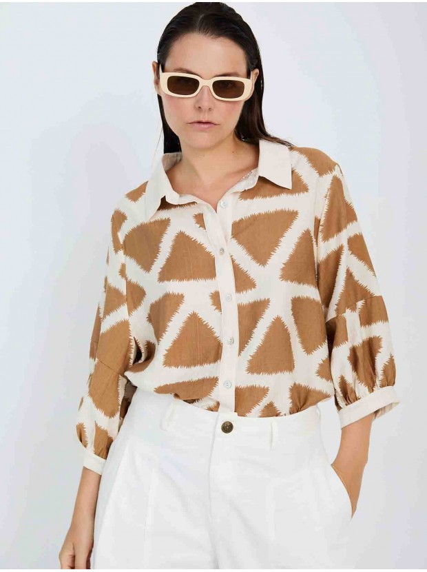 Camisa estampado geométrico