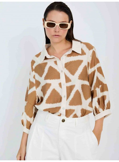 Camisa estampado geométrico