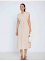 Vestido algodón hombrera