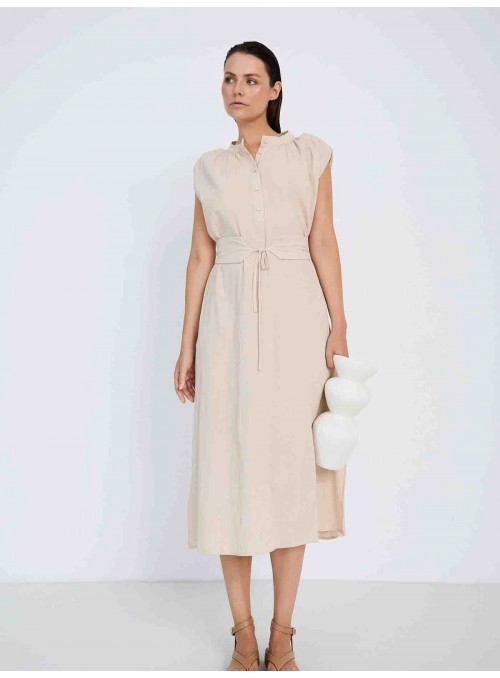 Vestido algodón hombrera