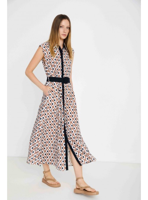 Vestido estampado retro