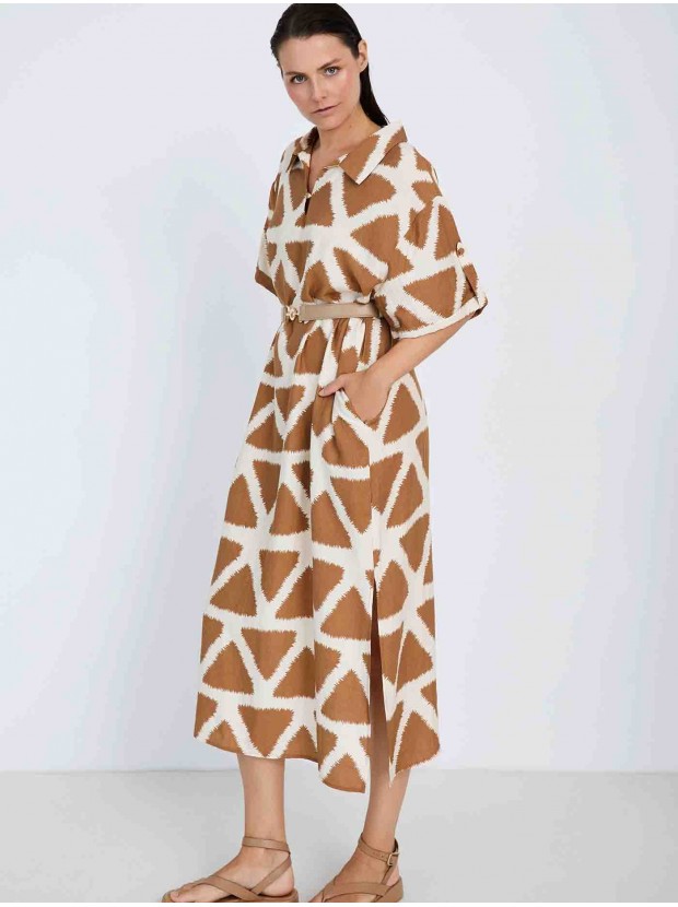 Vestido estampado geométrico