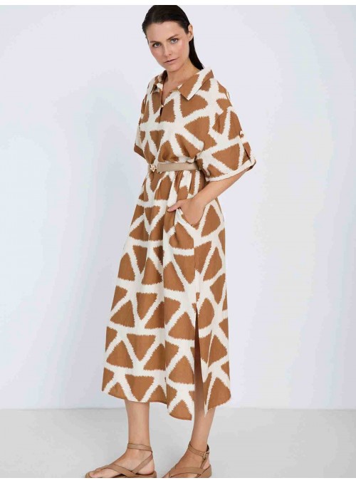 Vestido estampado geométrico