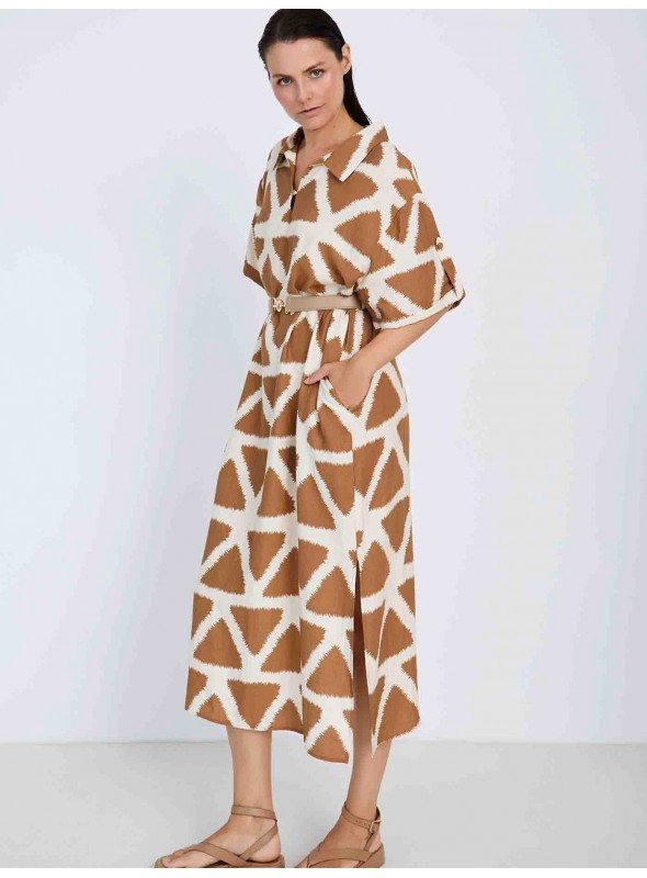 Vestido estampado geométrico