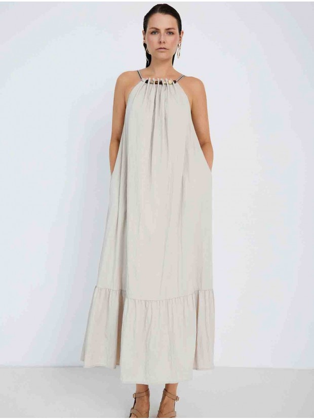Vestido fluido pedrería