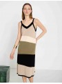 Vestido intarsia colorblock