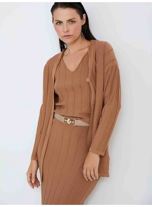 Chaqueta punto canalé