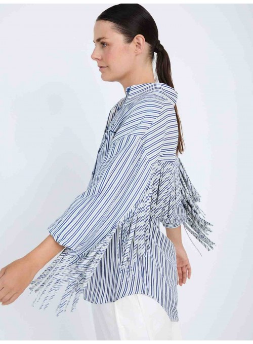 Camisa rayas flecos