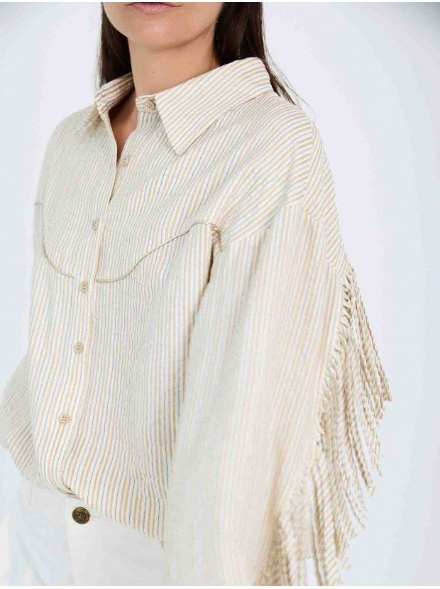 Camisa rayas flecos