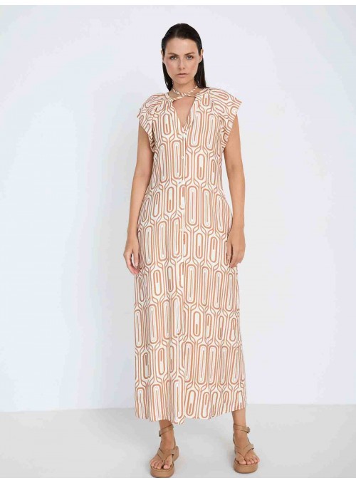 Vestido estampado geométrico