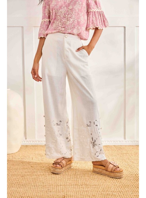Pantalón bordado