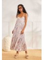 Vestido estampado cuello halter