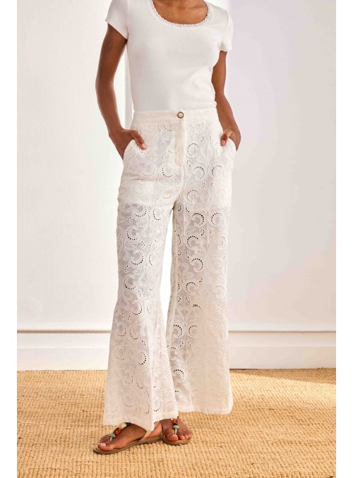 Pantalón bordado