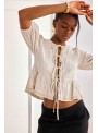 Blusa lino rayas