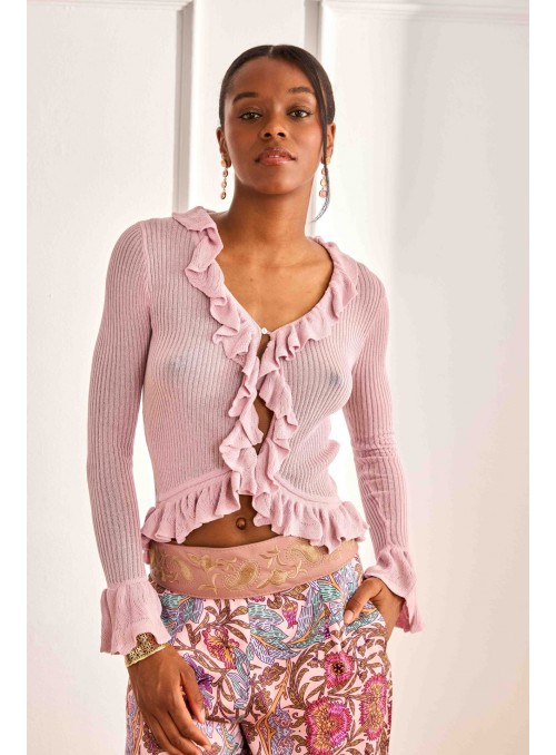 Cardigan volantes