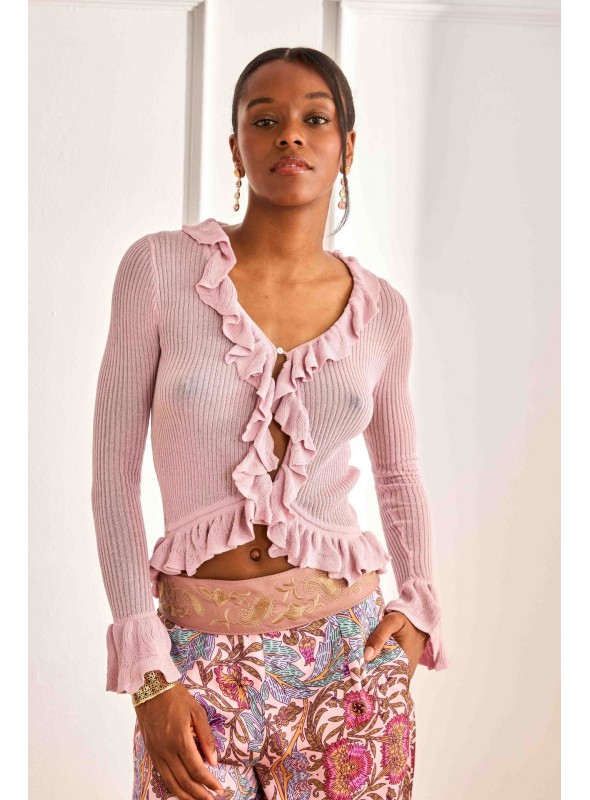 Cardigan volantes