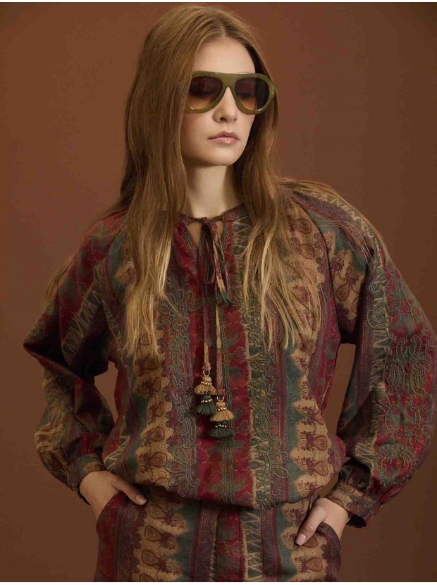 Blusa estampado etnico