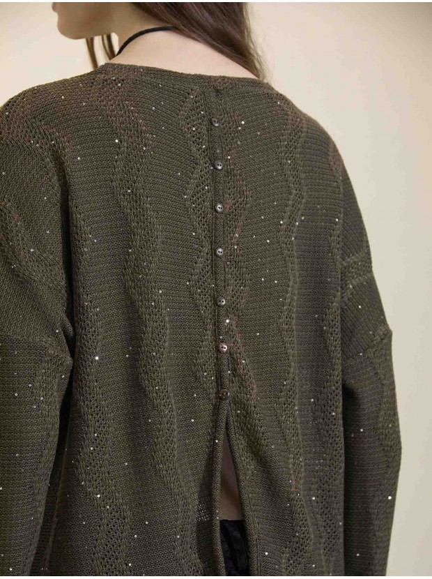 Jeraey zig zag con lentejuelas