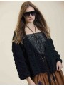Cardigan con efecto fruncido