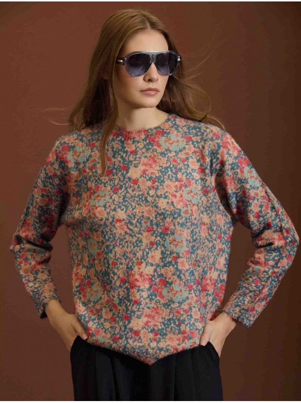 Jersey estampado digital floral