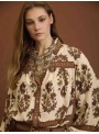 Blusa estampada mangas abullonadas
