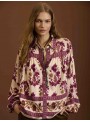 Blusa estampada mangas abullonadas