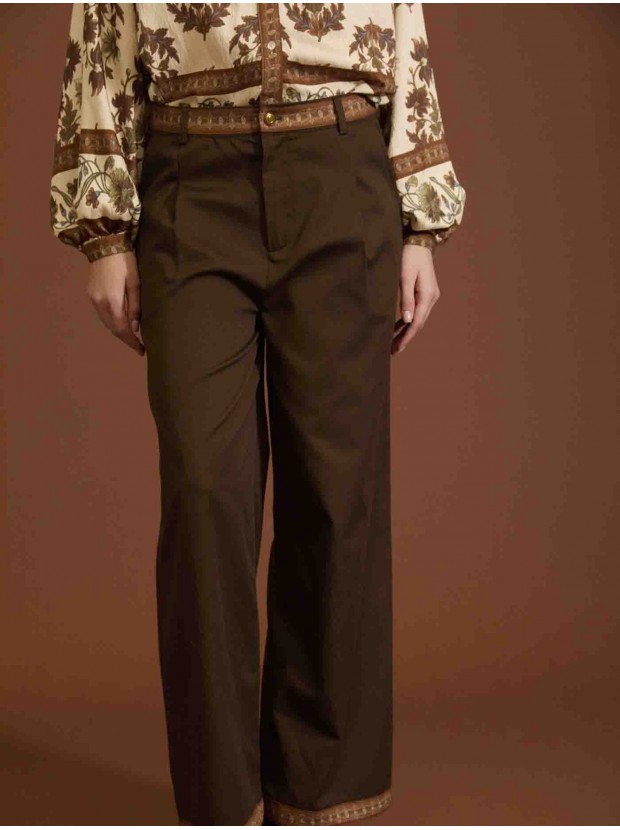 Pantalones rectos de lona