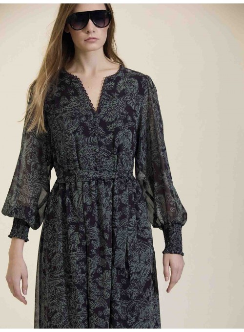 Vestido gasa estampado