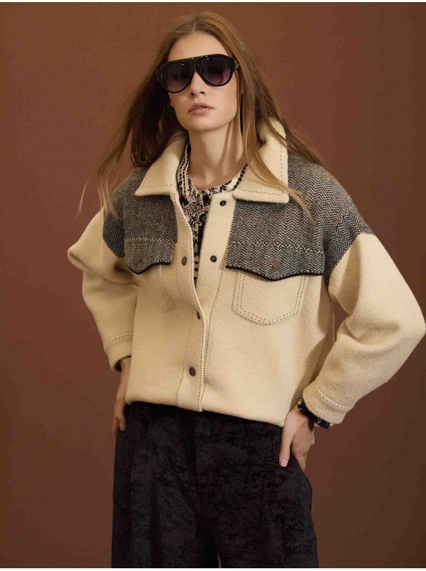 Chaqueta punto espiga
