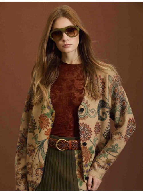 Cardigan estampado mandalas