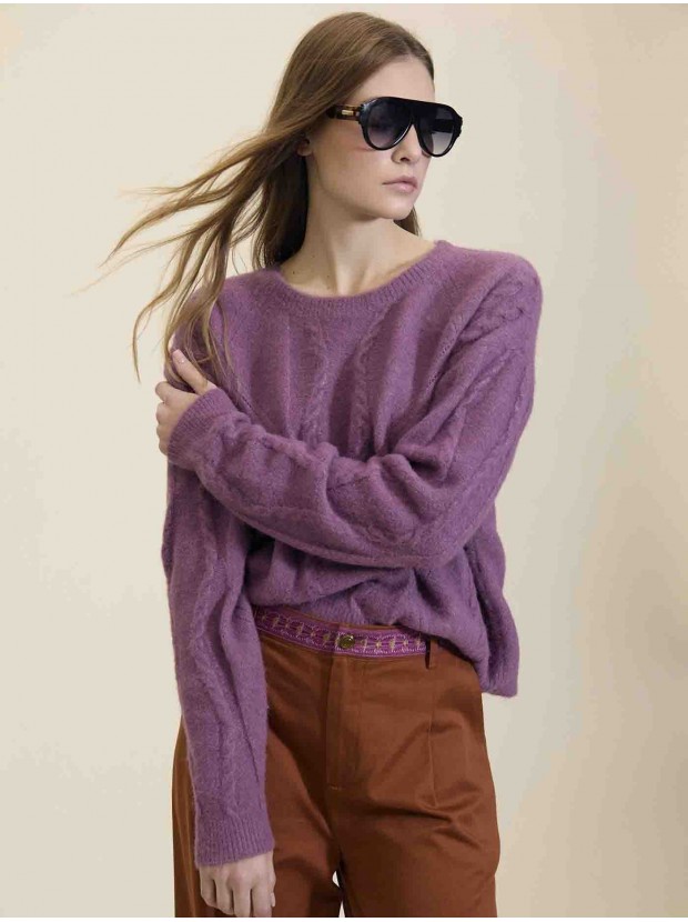 Jersey textura trenzas