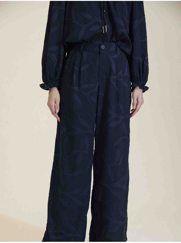 Pantalones palazzo jacquard