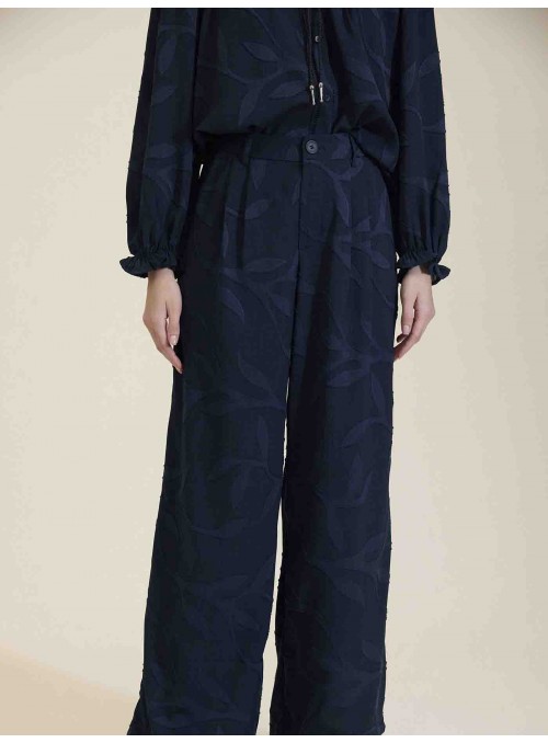 Pantalones palazzo jacquard