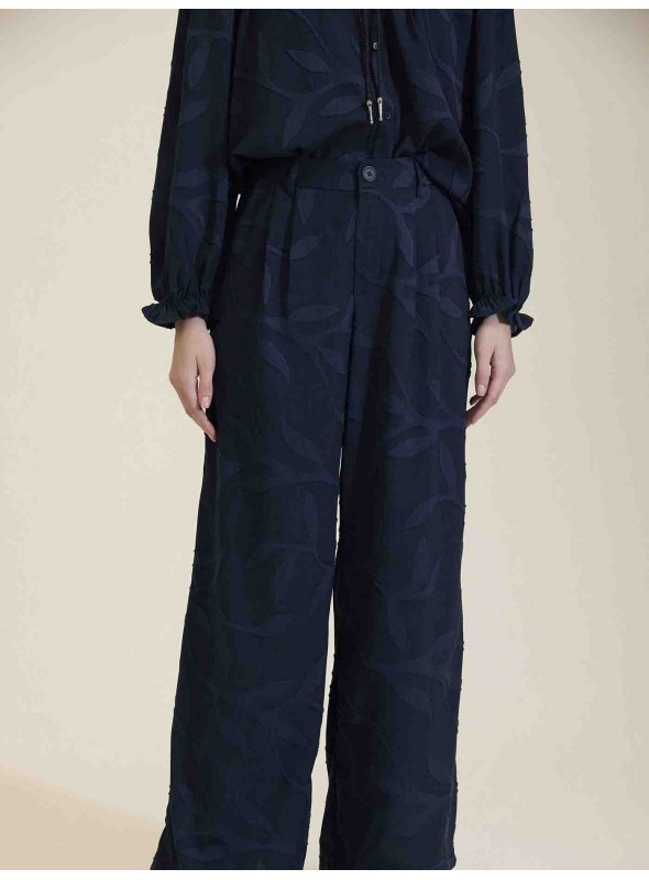 Pantalones palazzo jacquard