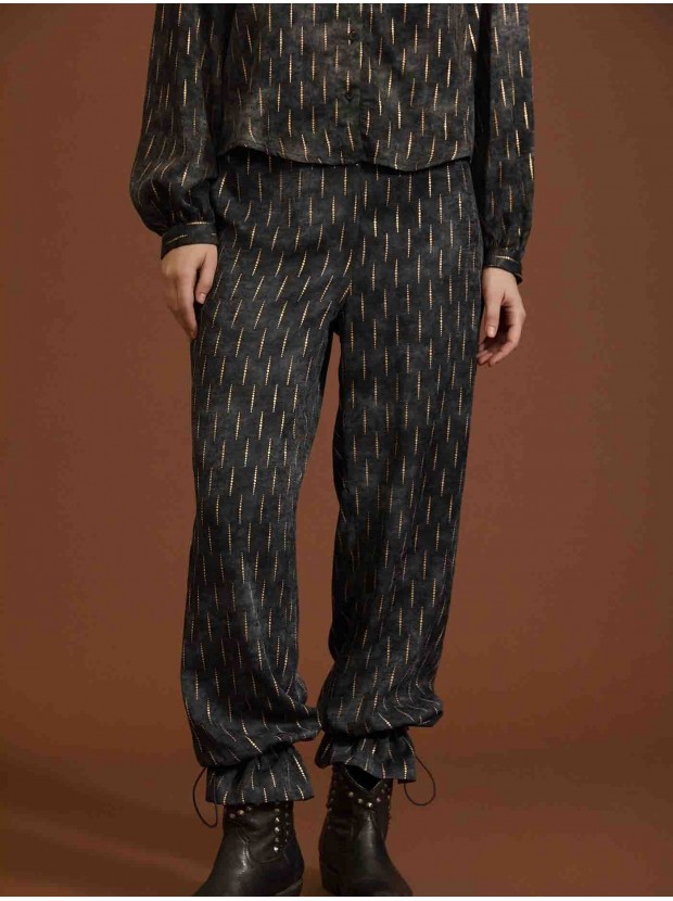 Pantalones holgados satén