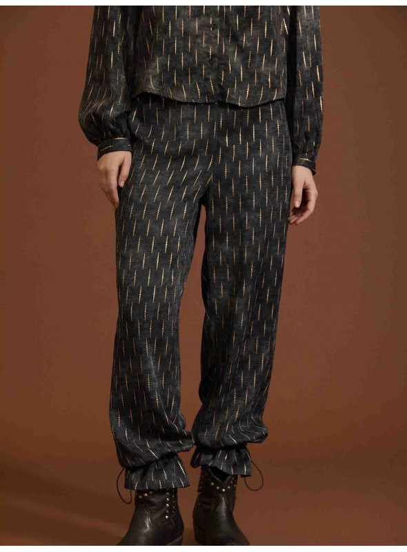 Pantalones holgados satén