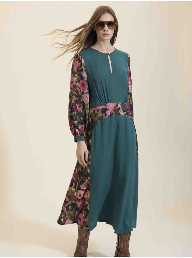 Vestido bimateria