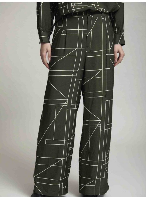 Pantalón estampado geometrico